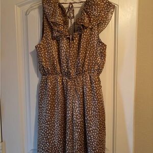 Brown and White Kids Dress